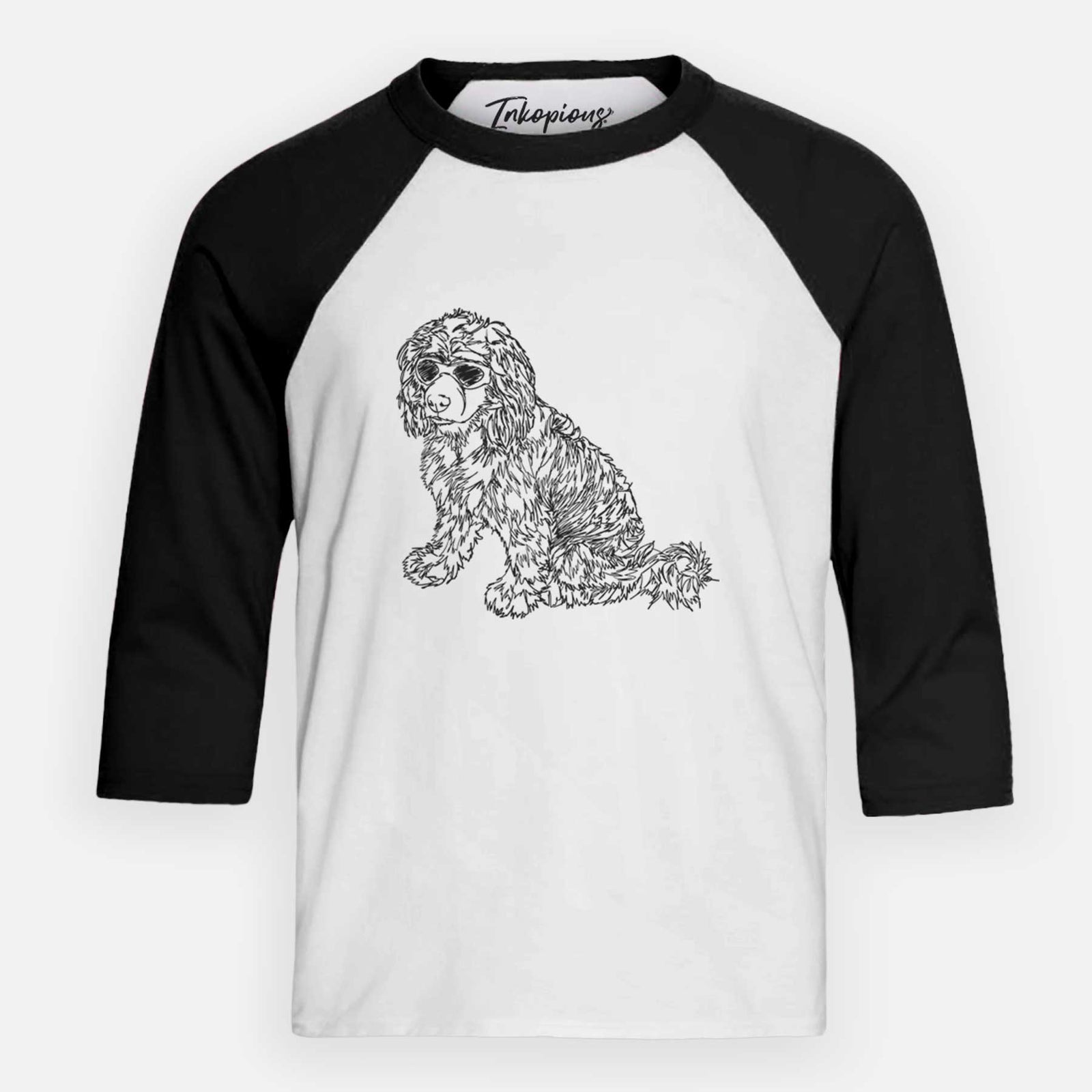 Doodled Coco the Cocker Spaniel - Youth 3/4 Long Sleeve