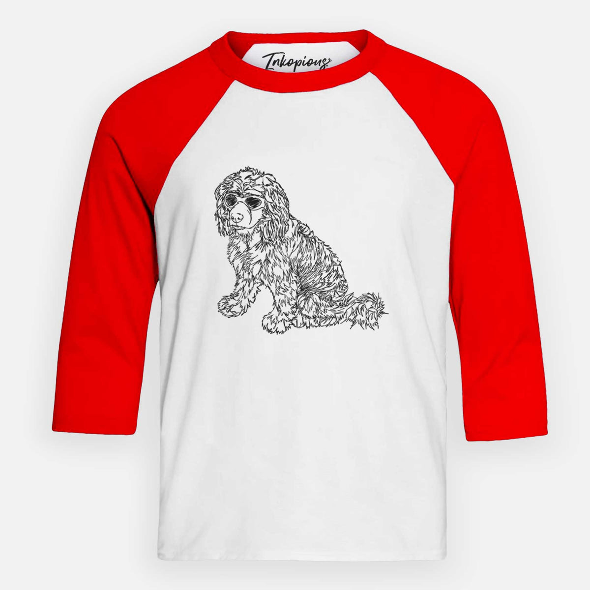 Doodled Coco the Cocker Spaniel - Youth 3/4 Long Sleeve