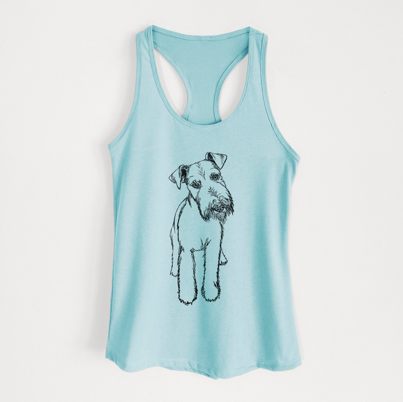 Doodled Colbi the Welsh Terrier - Women's Racerback Tanktop