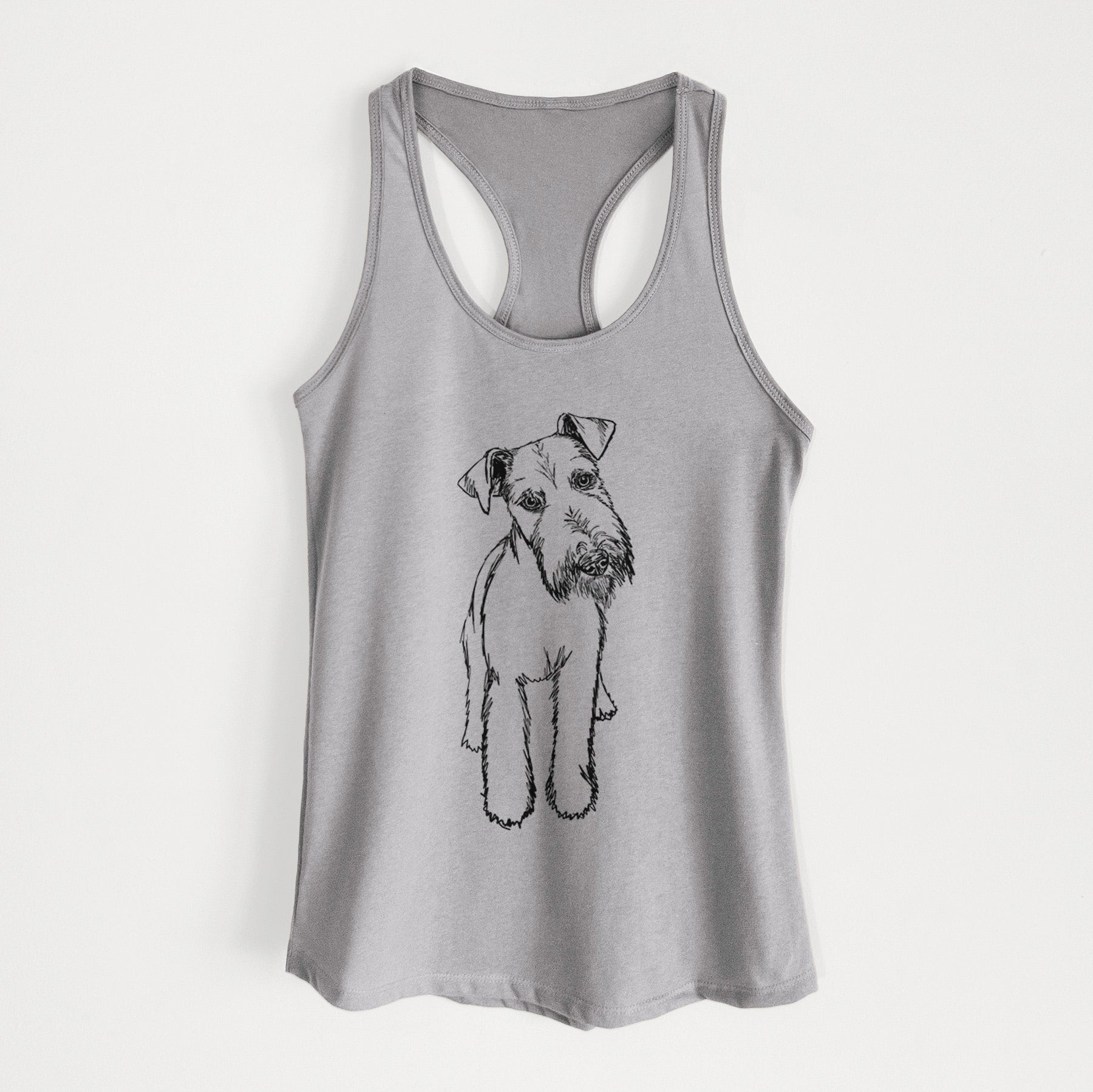 Doodled Colbi the Welsh Terrier - Women's Racerback Tanktop