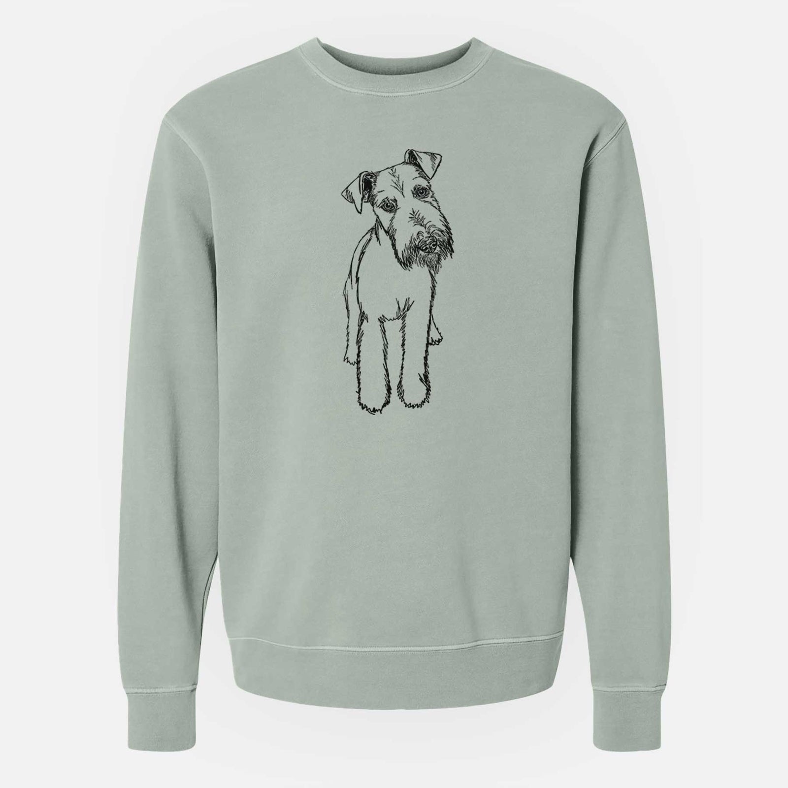 Doodled Colbi the Welsh Terrier - Unisex Pigment Dyed Crew Sweatshirt