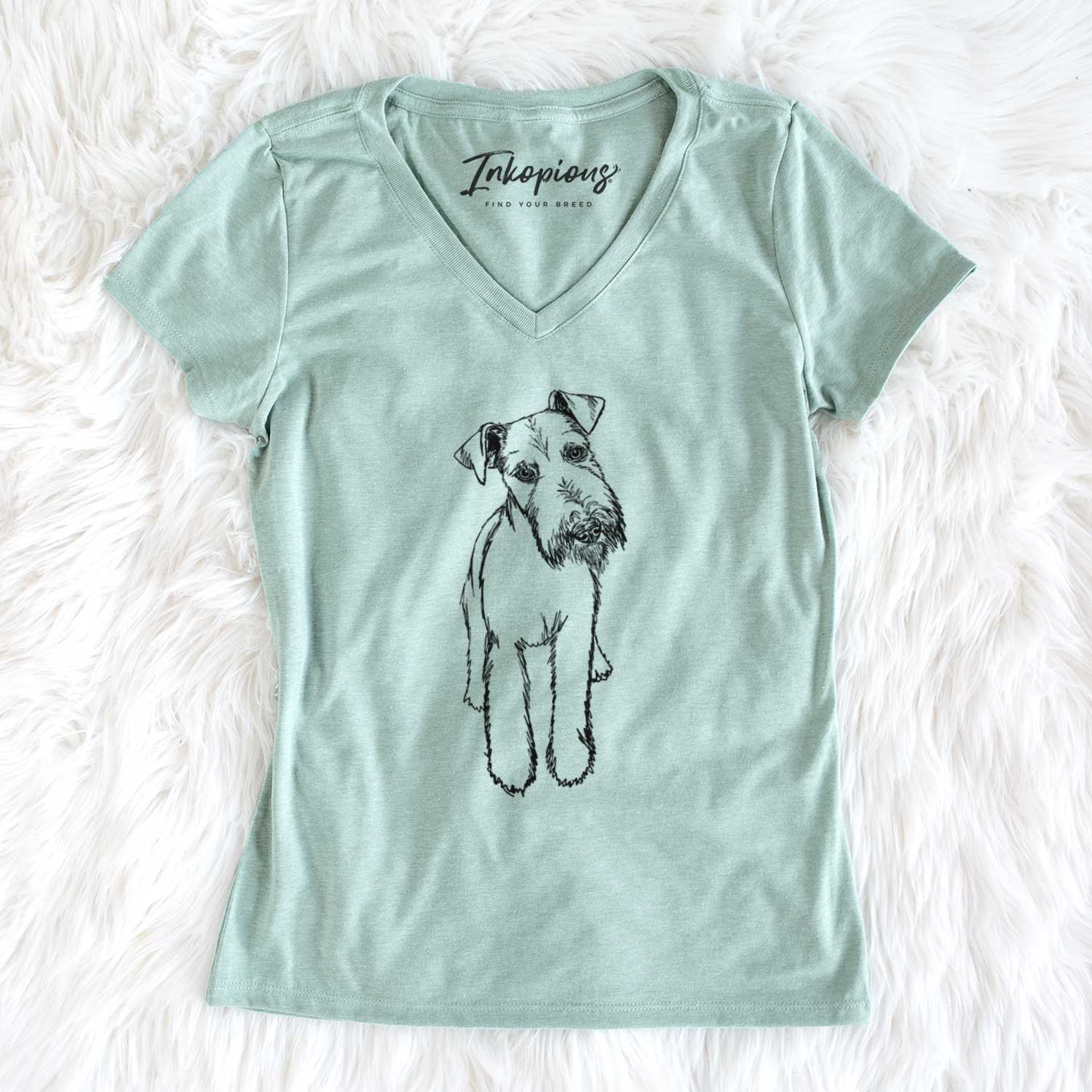 Doodled Colbi the Welsh Terrier - Women's V-neck Shirt