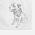 Doodled Comet the Pitbull Mix Decorative Hand Towel