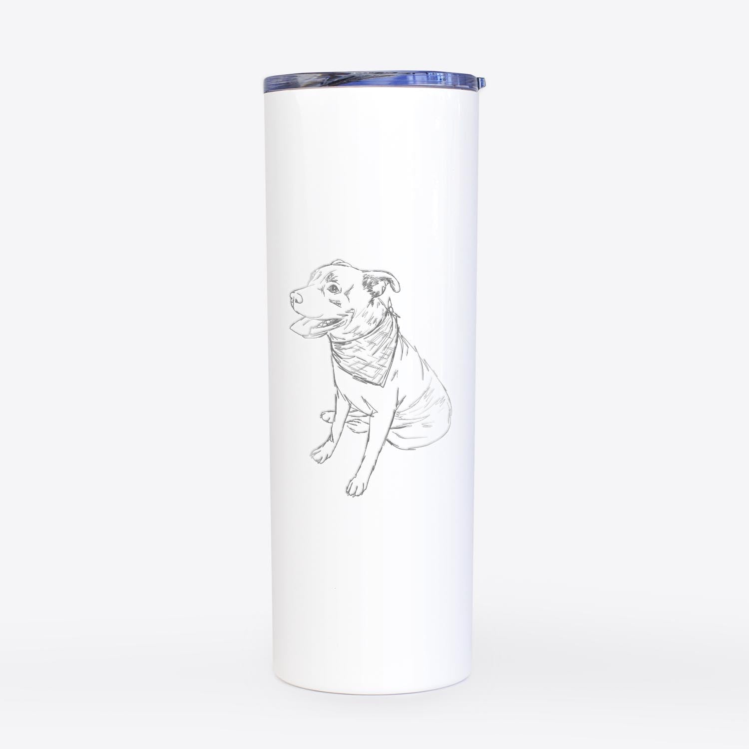 Doodled Comet the Pitbull Mix - 20oz Skinny Tumbler