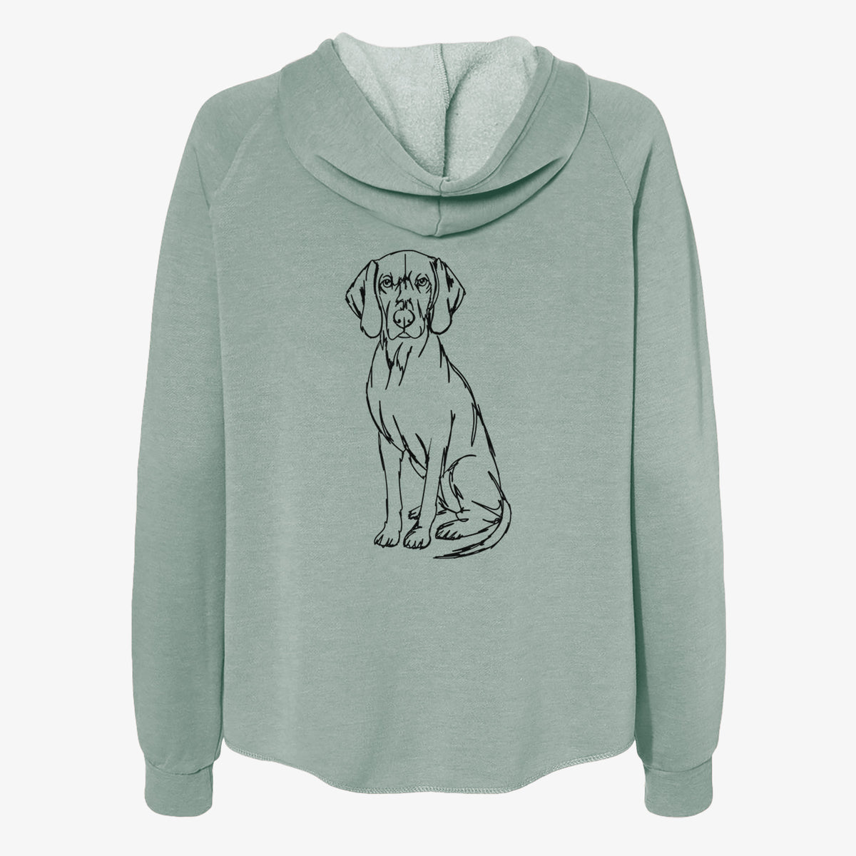 Doodled Coonhound - Women's Cali Wave Zip-Up Sweatshirt