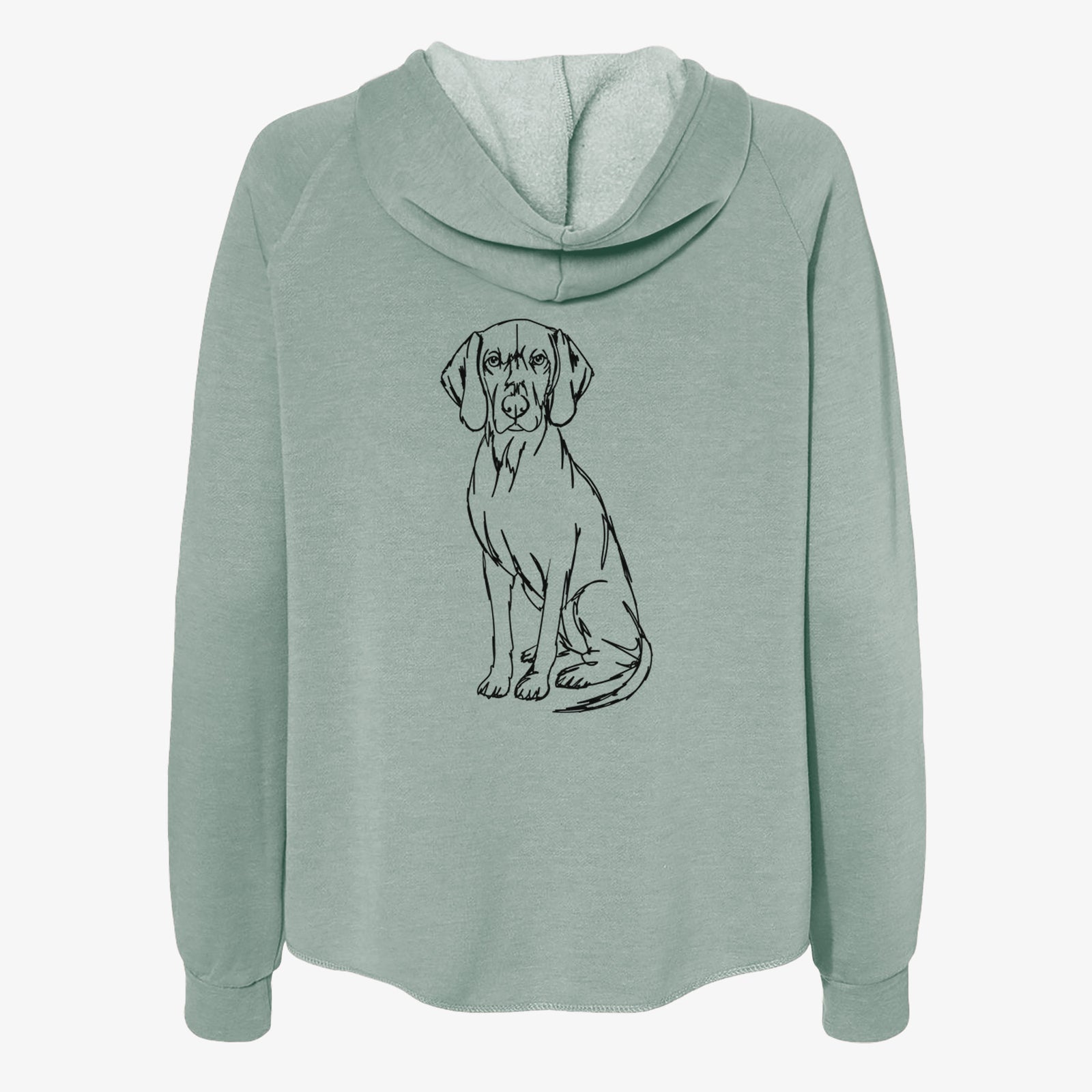 Doodled Coonhound - Women's Cali Wave Zip-Up Sweatshirt