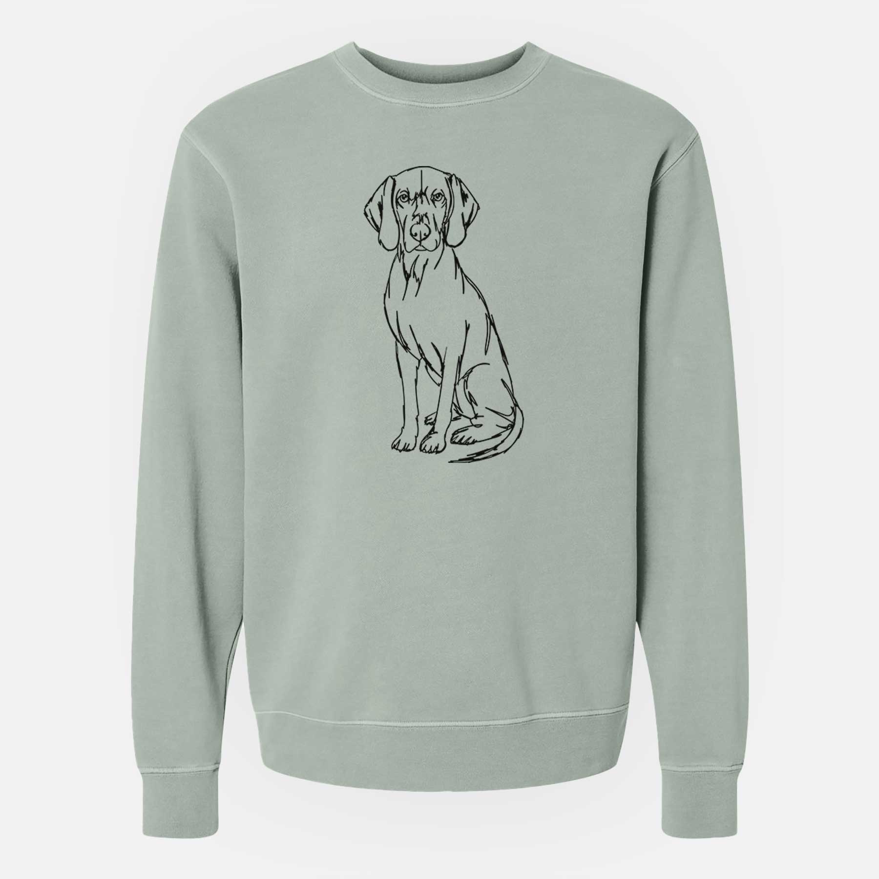 Doodled Coonhound the  - Unisex Pigment Dyed Crew Sweatshirt