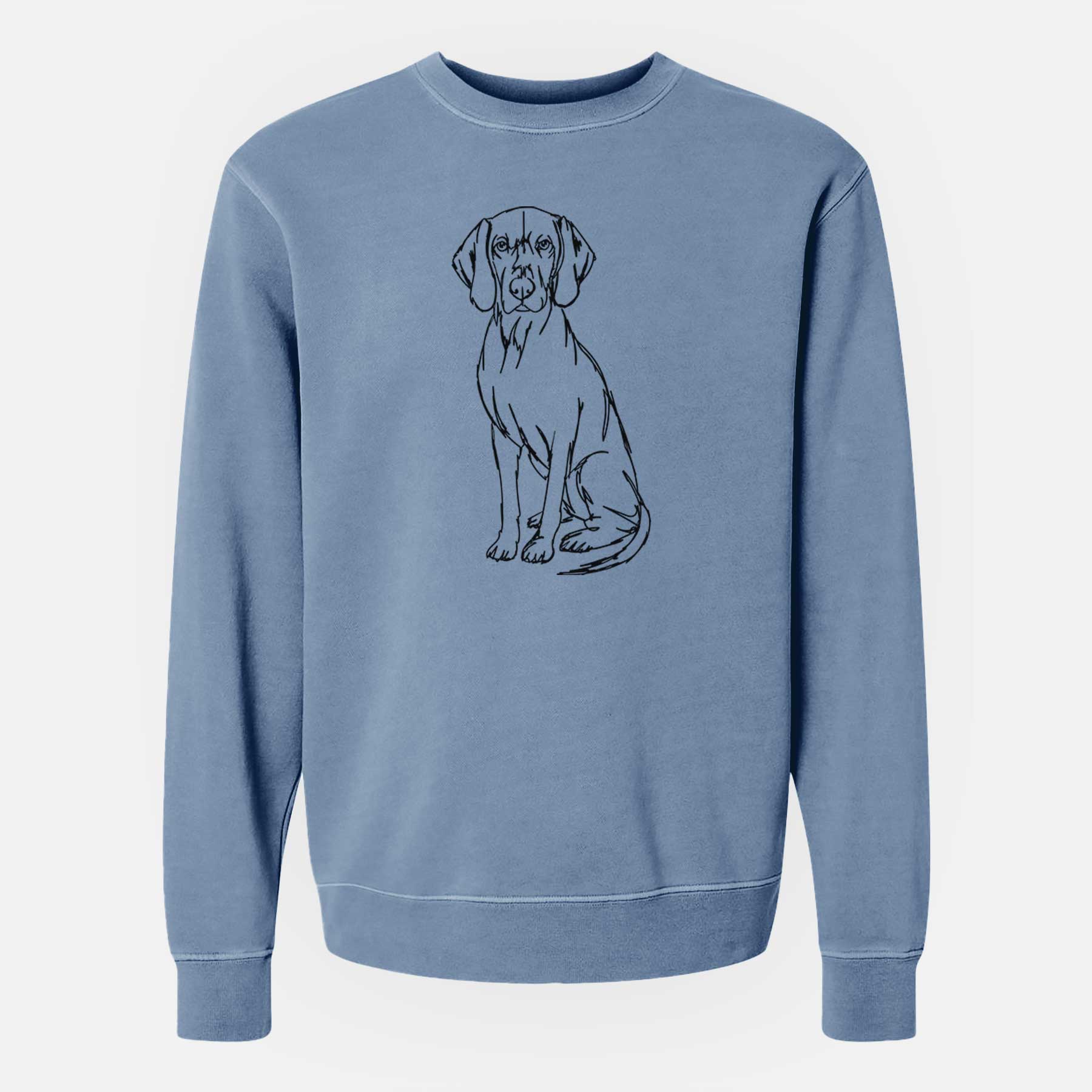 Doodled Coonhound the  - Unisex Pigment Dyed Crew Sweatshirt