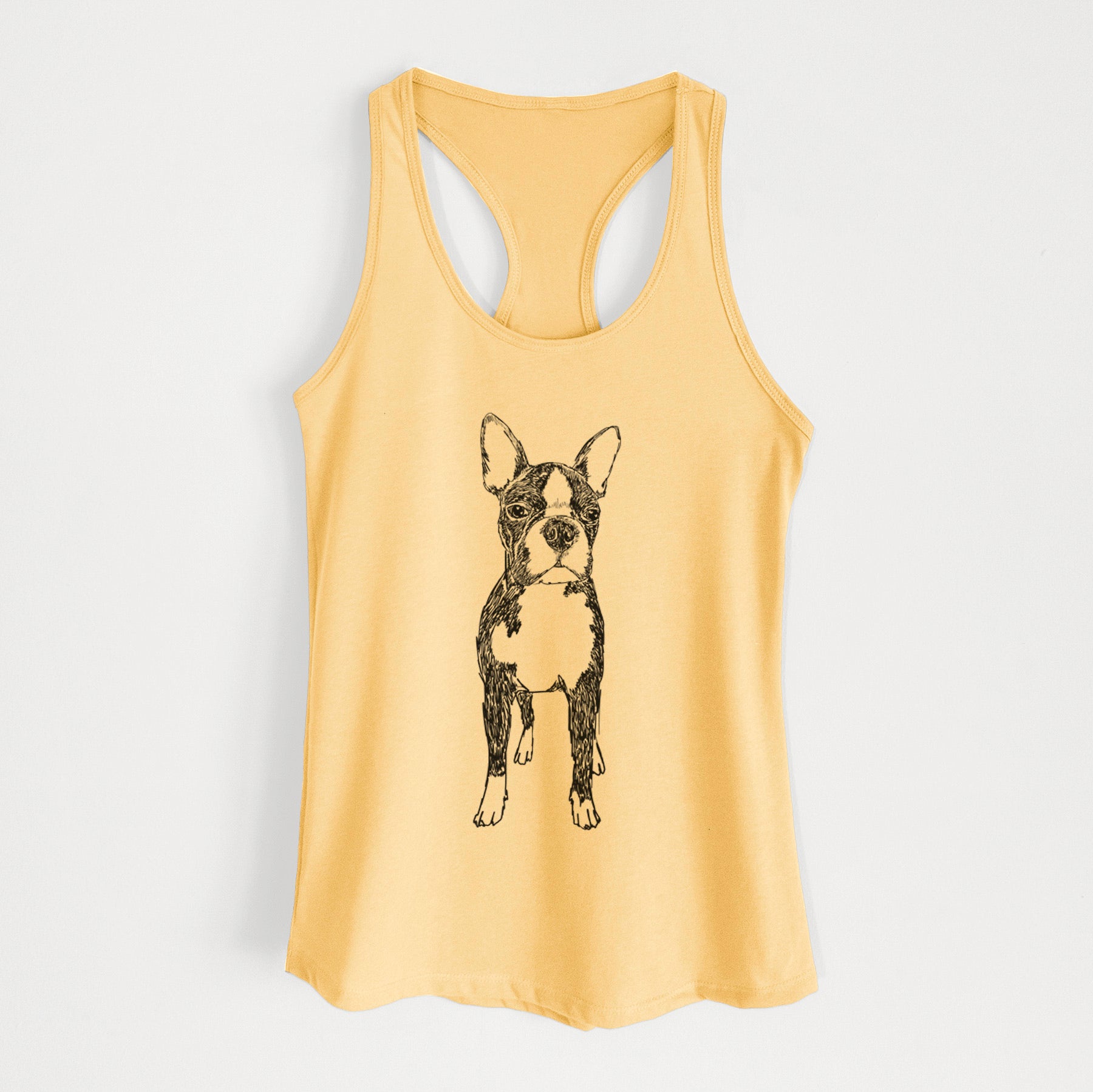 Doodled Cooper the Boston Terrier - Women's Racerback Tanktop