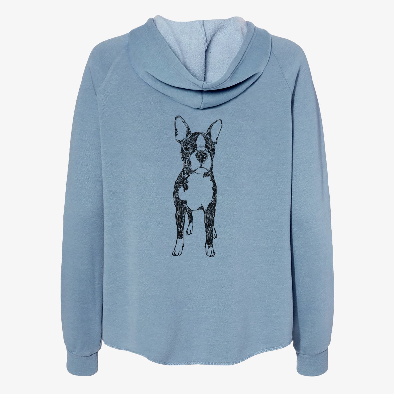 Doodled Cooper the Boston Terrier - Women's Cali Wave Zip-Up Sweatshirt