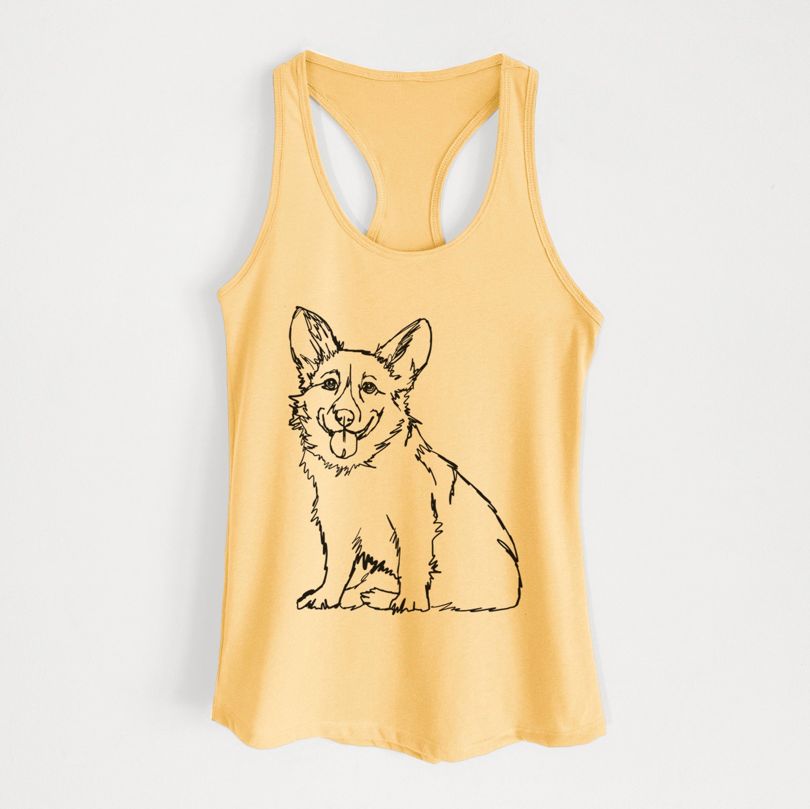 Doodled Corgi - Women's Racerback Tanktop