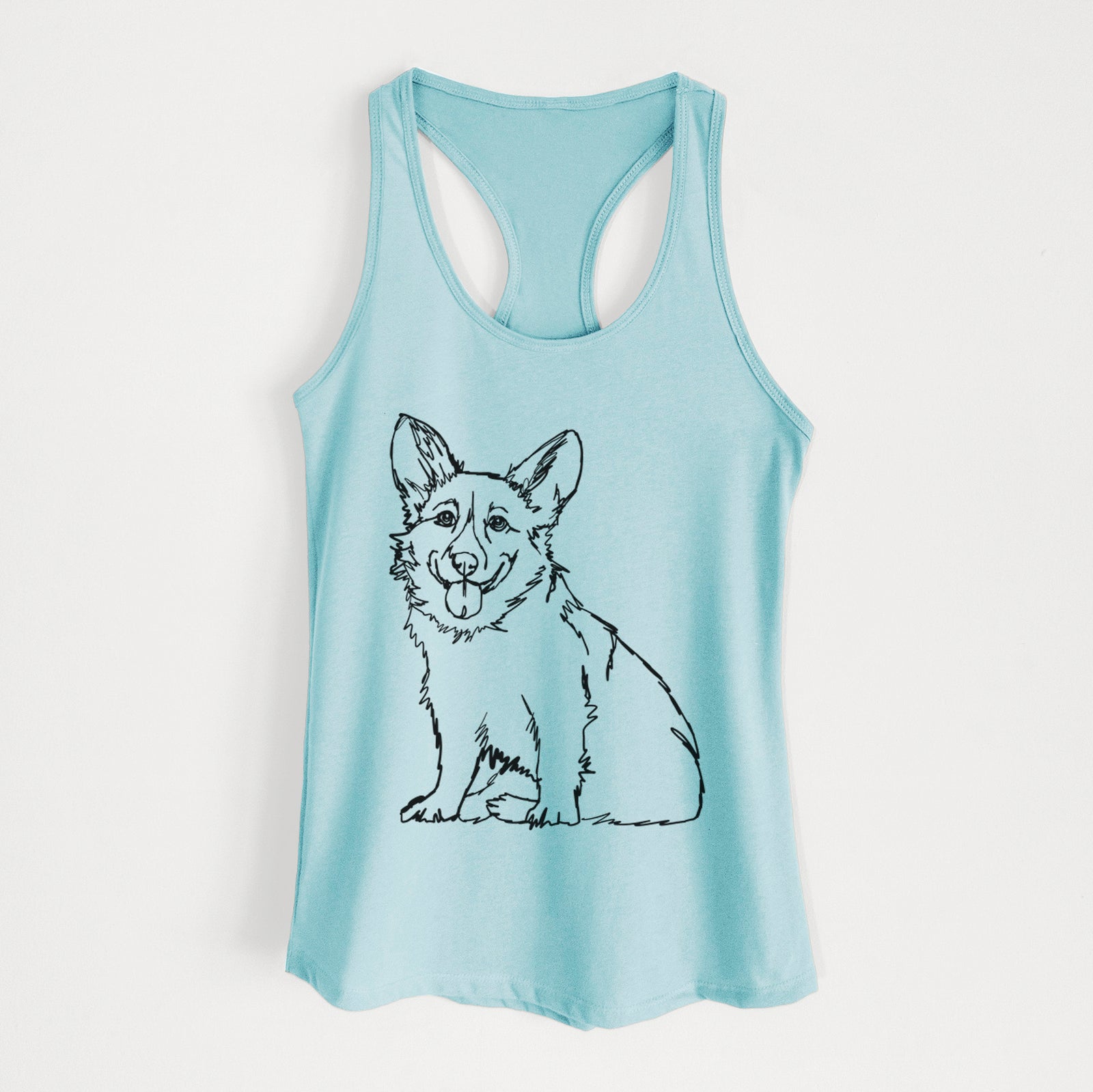 Doodled Corgi - Women's Racerback Tanktop