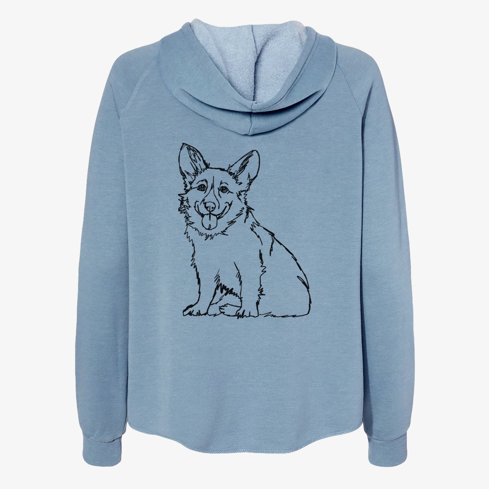 Doodled Corgi - Women's Cali Wave Zip-Up Sweatshirt