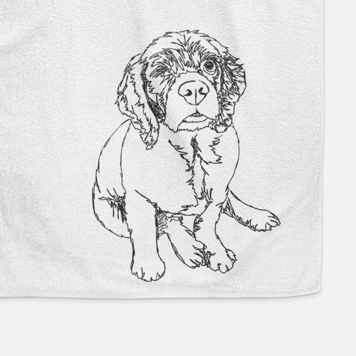 Doodled Crazy Raisin the Cocker Spaniel Decorative Hand Towel