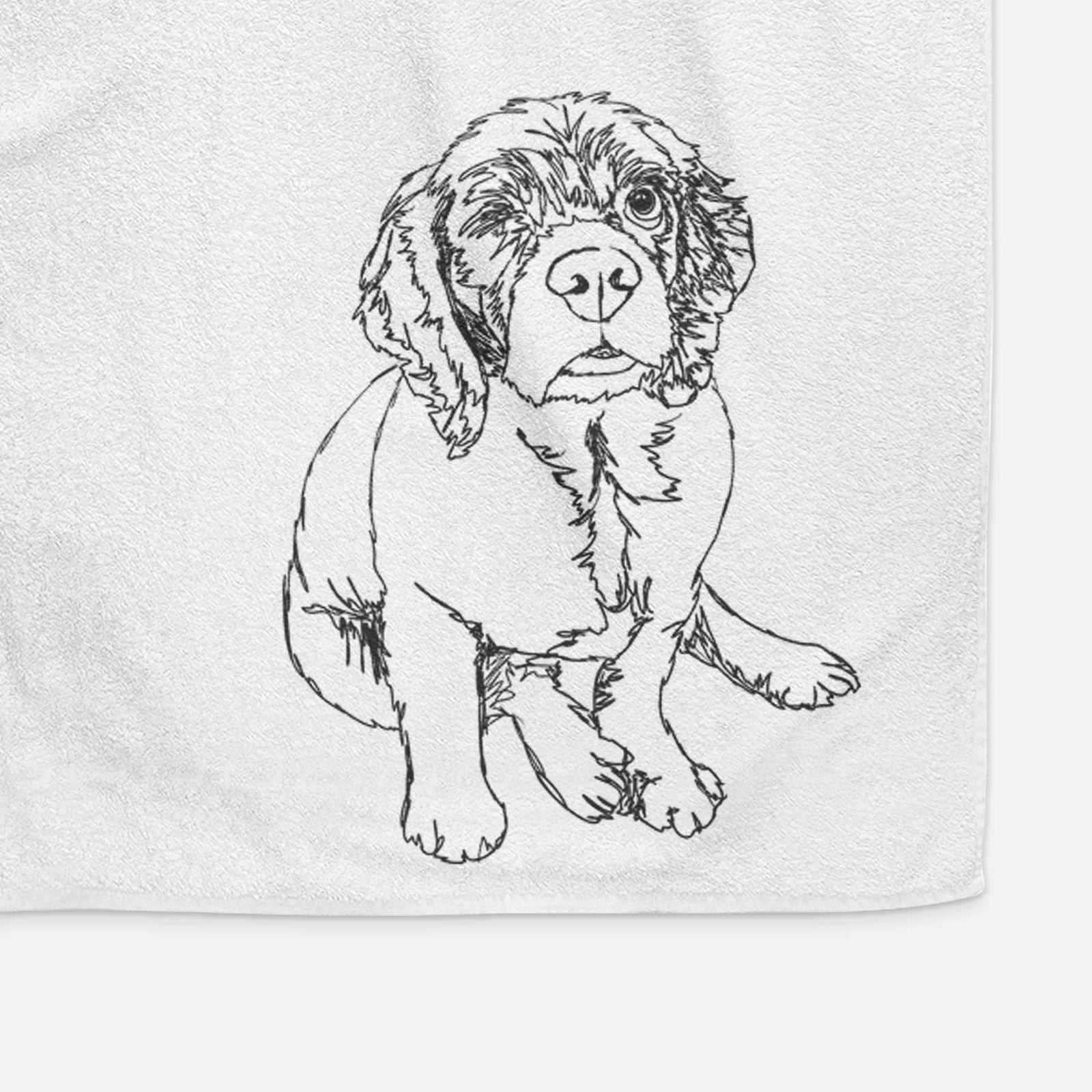 Doodled Crazy Raisin the Cocker Spaniel Decorative Hand Towel