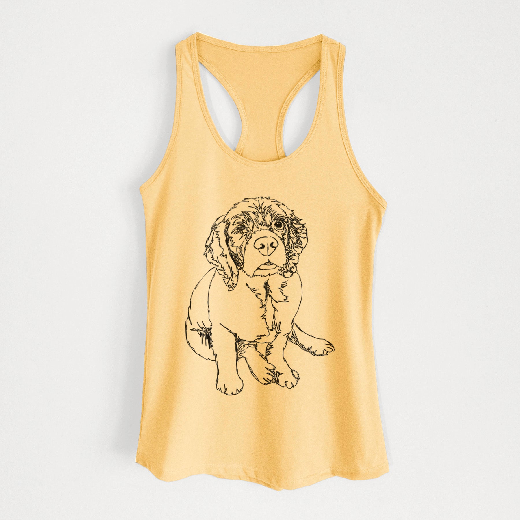 Doodled Crazy Raisin the Cocker Spaniel - Women's Racerback Tanktop