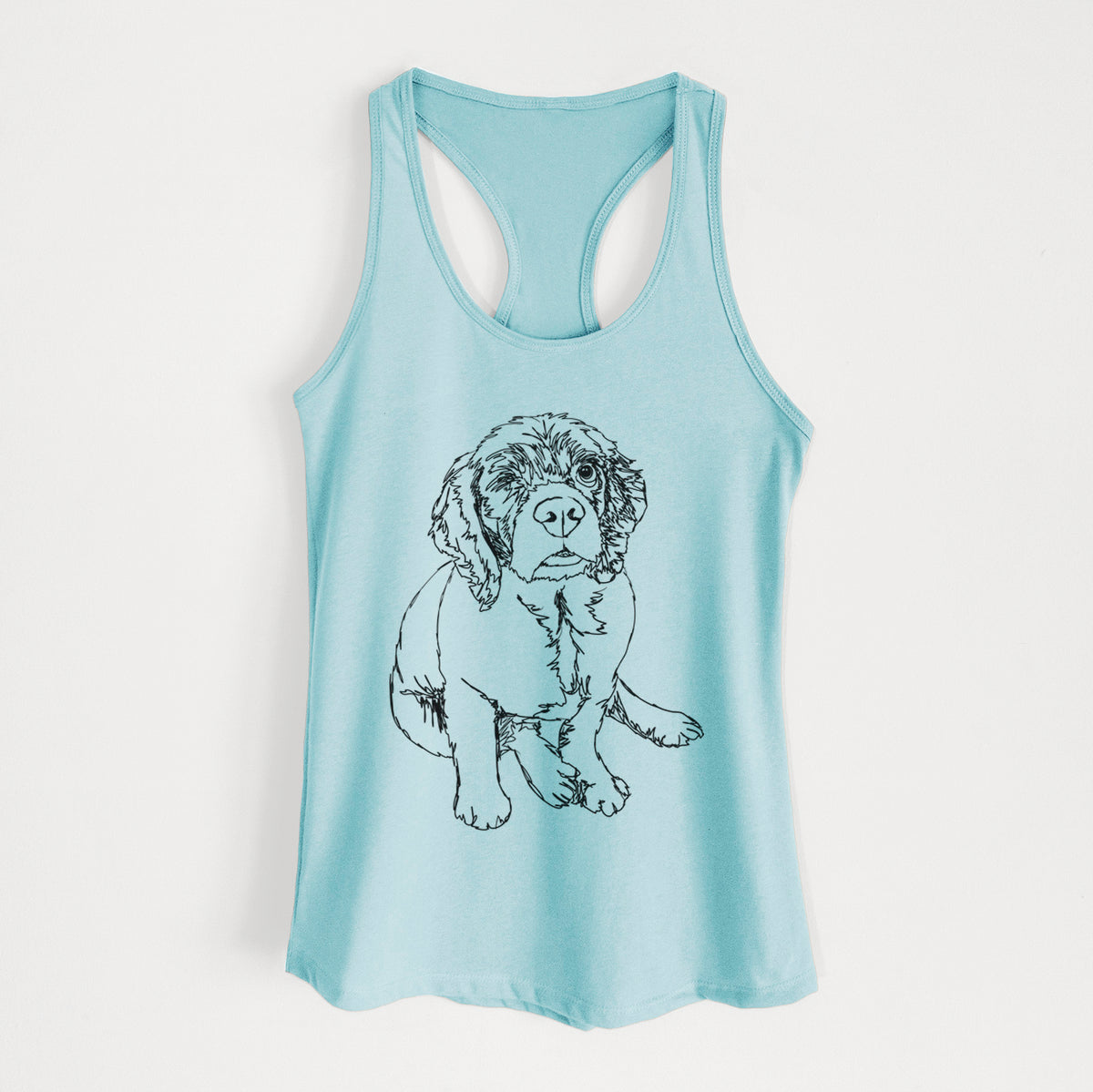 Doodled Crazy Raisin the Cocker Spaniel - Women&#39;s Racerback Tanktop