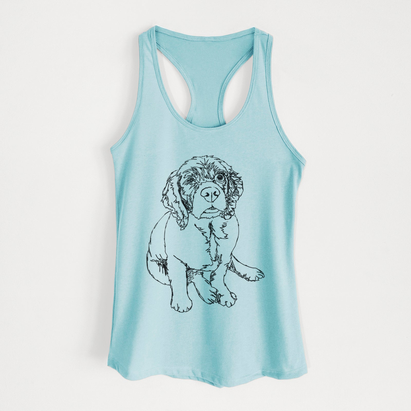 Doodled Crazy Raisin the Cocker Spaniel - Women's Racerback Tanktop