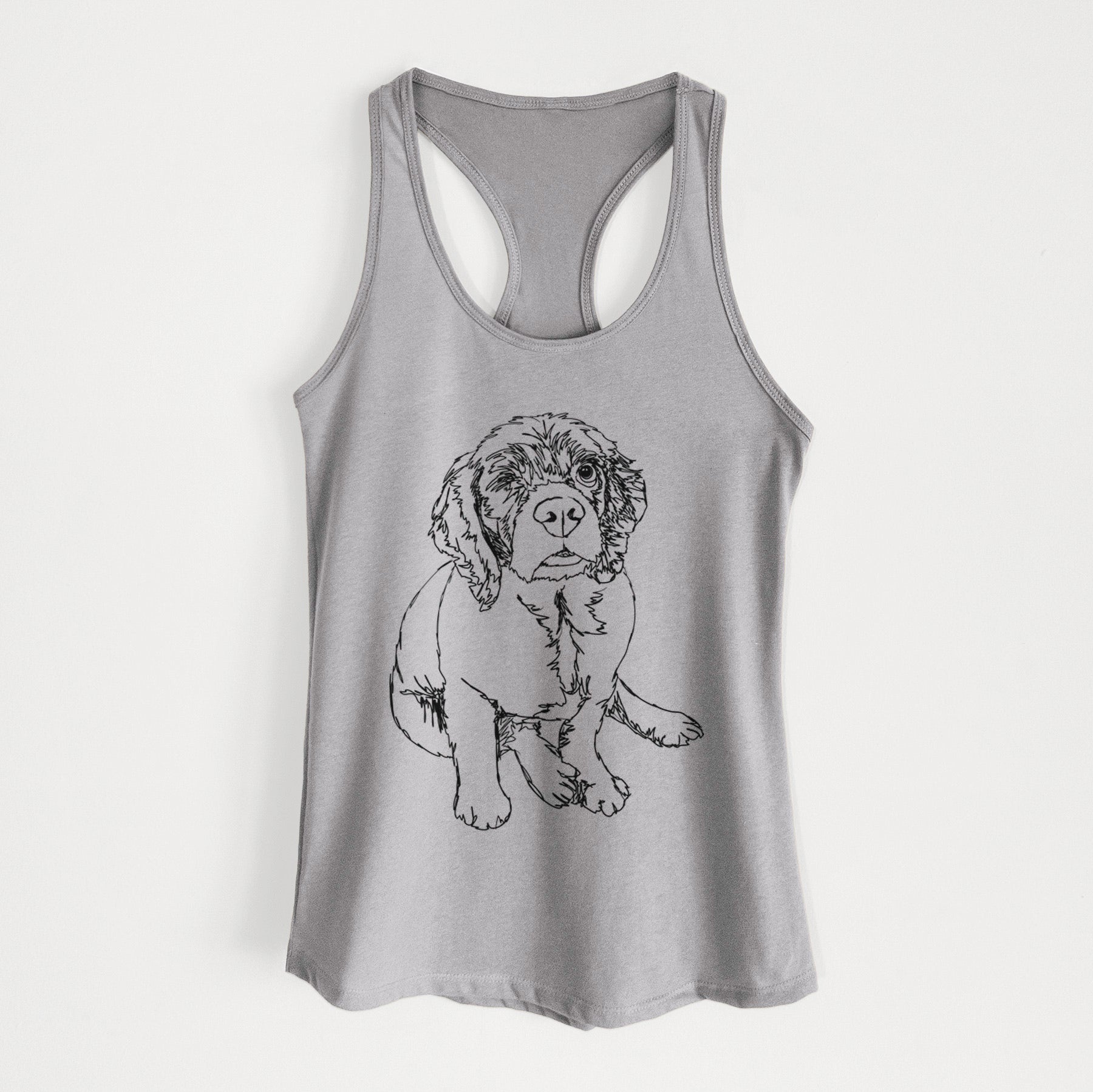 Doodled Crazy Raisin the Cocker Spaniel - Women's Racerback Tanktop