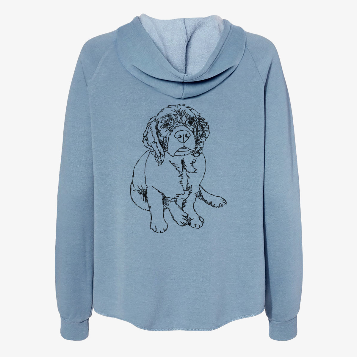 Doodled Crazy Raisin the Cocker Spaniel - Women's Cali Wave Zip-Up Sweatshirt