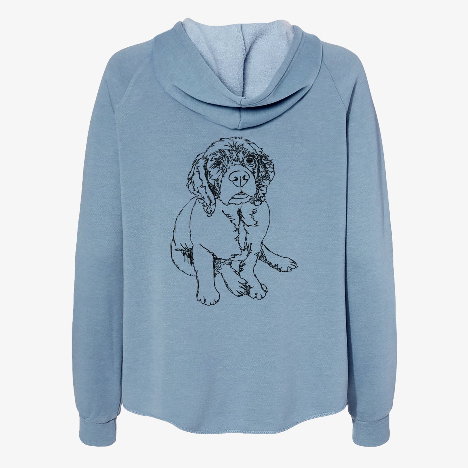 Doodled Crazy Raisin the Cocker Spaniel - Women's Cali Wave Zip-Up Sweatshirt