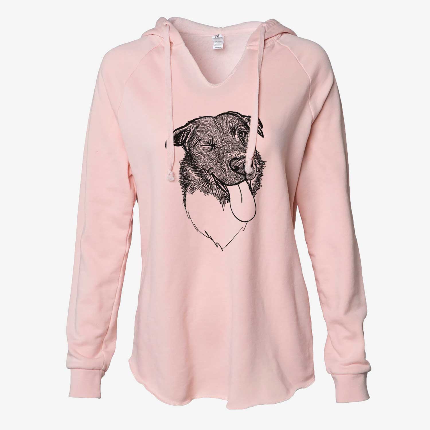 Doodled Cy the Border Collie - Cali Wave Hooded Sweatshirt