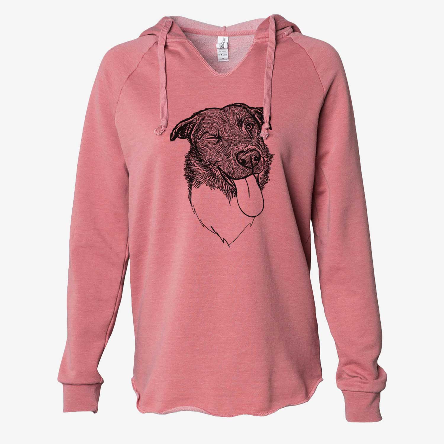 Doodled Cy the Border Collie - Cali Wave Hooded Sweatshirt