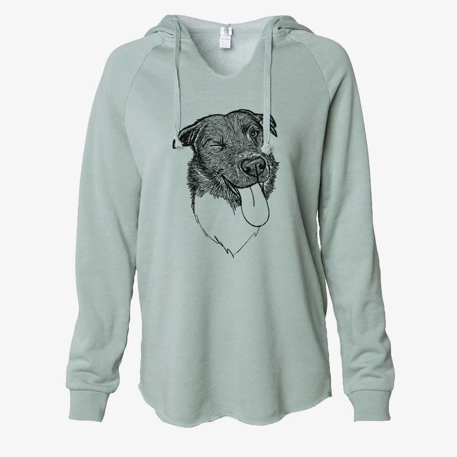 Doodled Cy the Border Collie - Cali Wave Hooded Sweatshirt