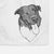 Doodled Cy the Boder Collie Decorative Hand Towel