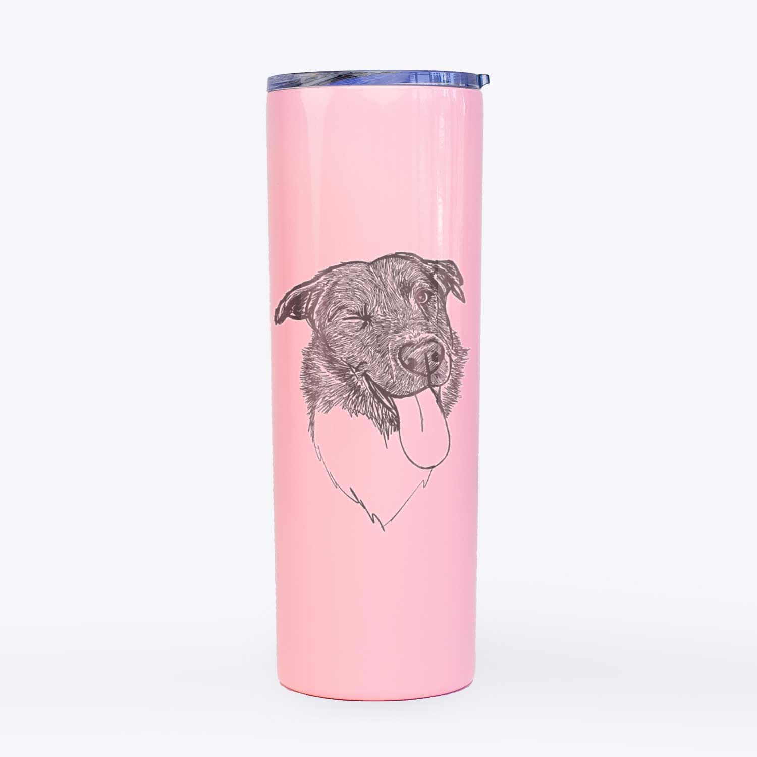 Doodled Cy the Border Collie - 20oz Skinny Tumbler