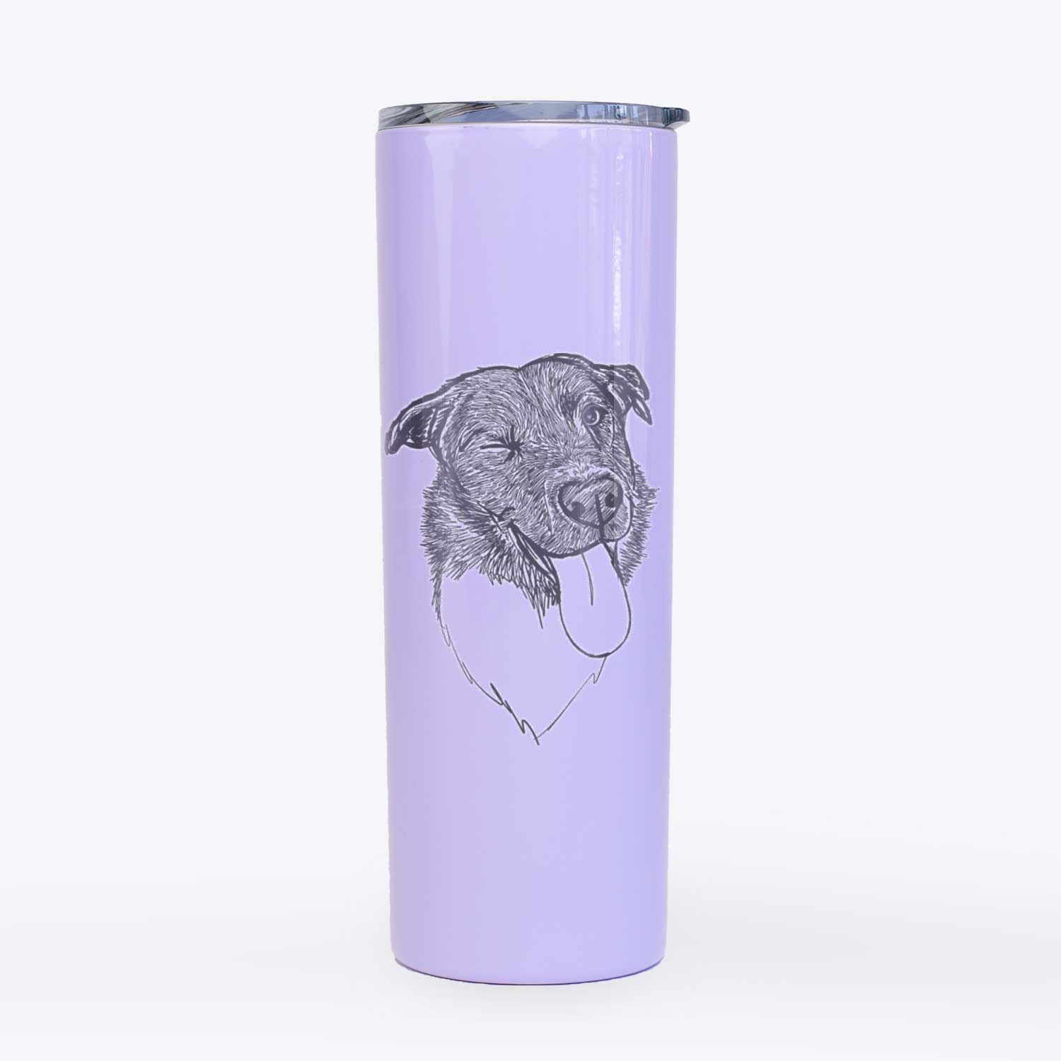 Doodled Cy the Border Collie - 20oz Skinny Tumbler