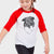 Doodled Cy the Boder Collie - Youth 3/4 Long Sleeve