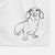 Doodled Dachshund Decorative Hand Towel