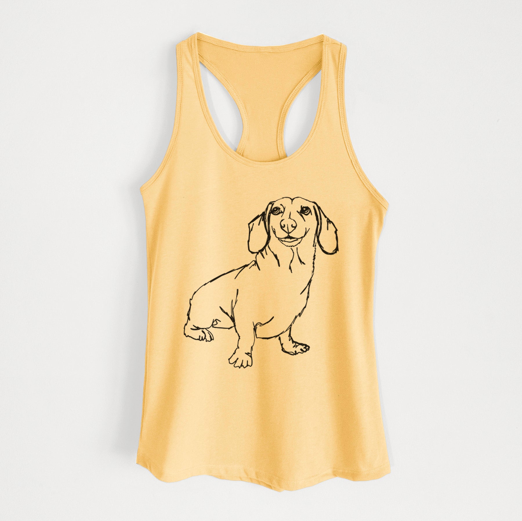 Doodled Dachshund - Women's Racerback Tanktop