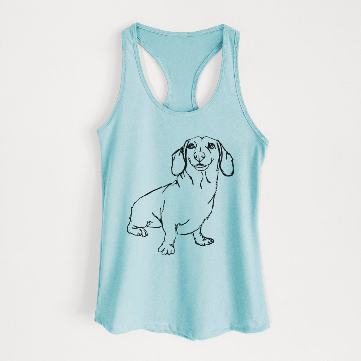 Doodled Dachshund - Women&#39;s Racerback Tanktop