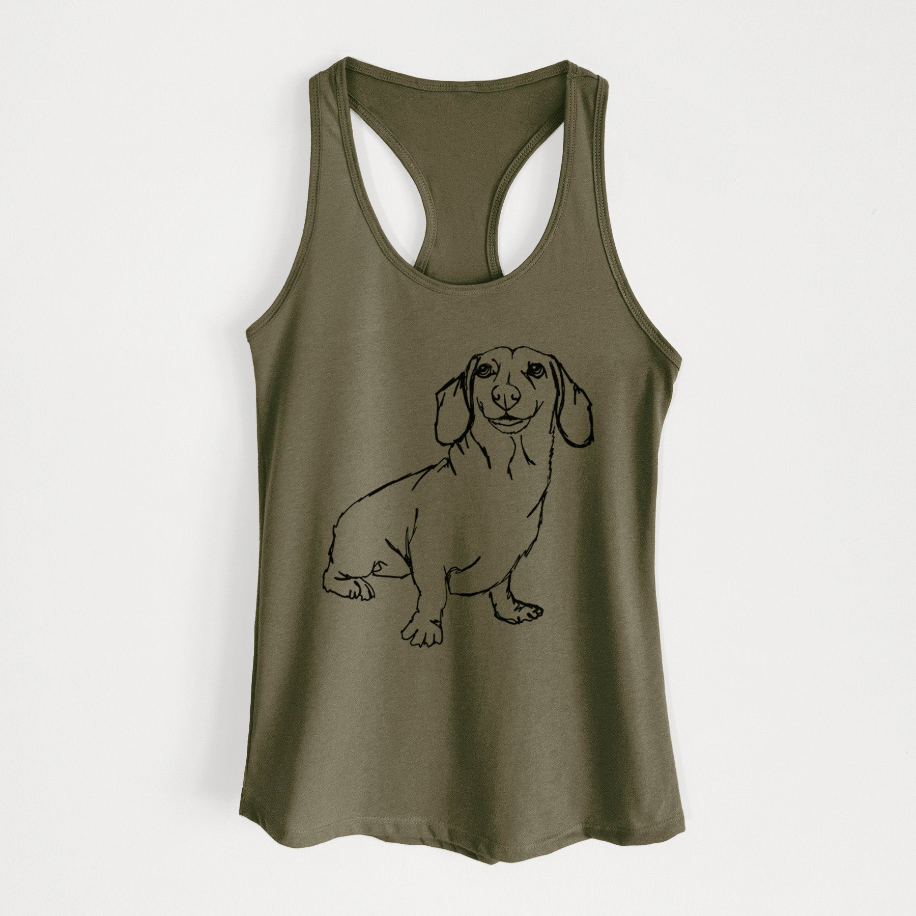 Doodled Dachshund - Women's Racerback Tanktop