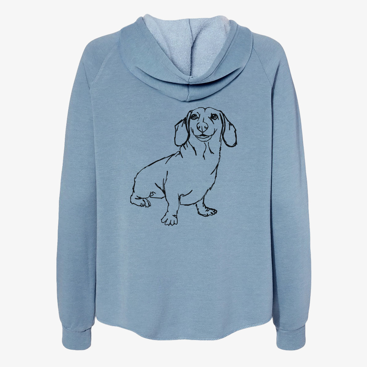 Doodled Dachshund - Women's Cali Wave Zip-Up Sweatshirt