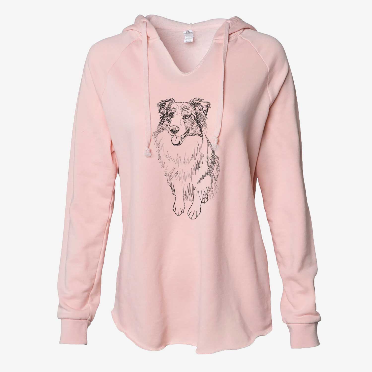 Doodled Daisy the Australian Shepherd - Cali Wave Hooded Sweatshirt