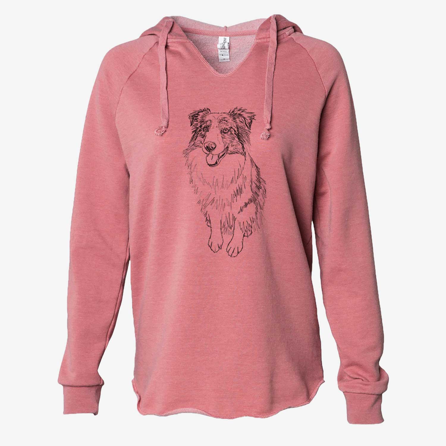 Doodled Daisy the Australian Shepherd - Cali Wave Hooded Sweatshirt