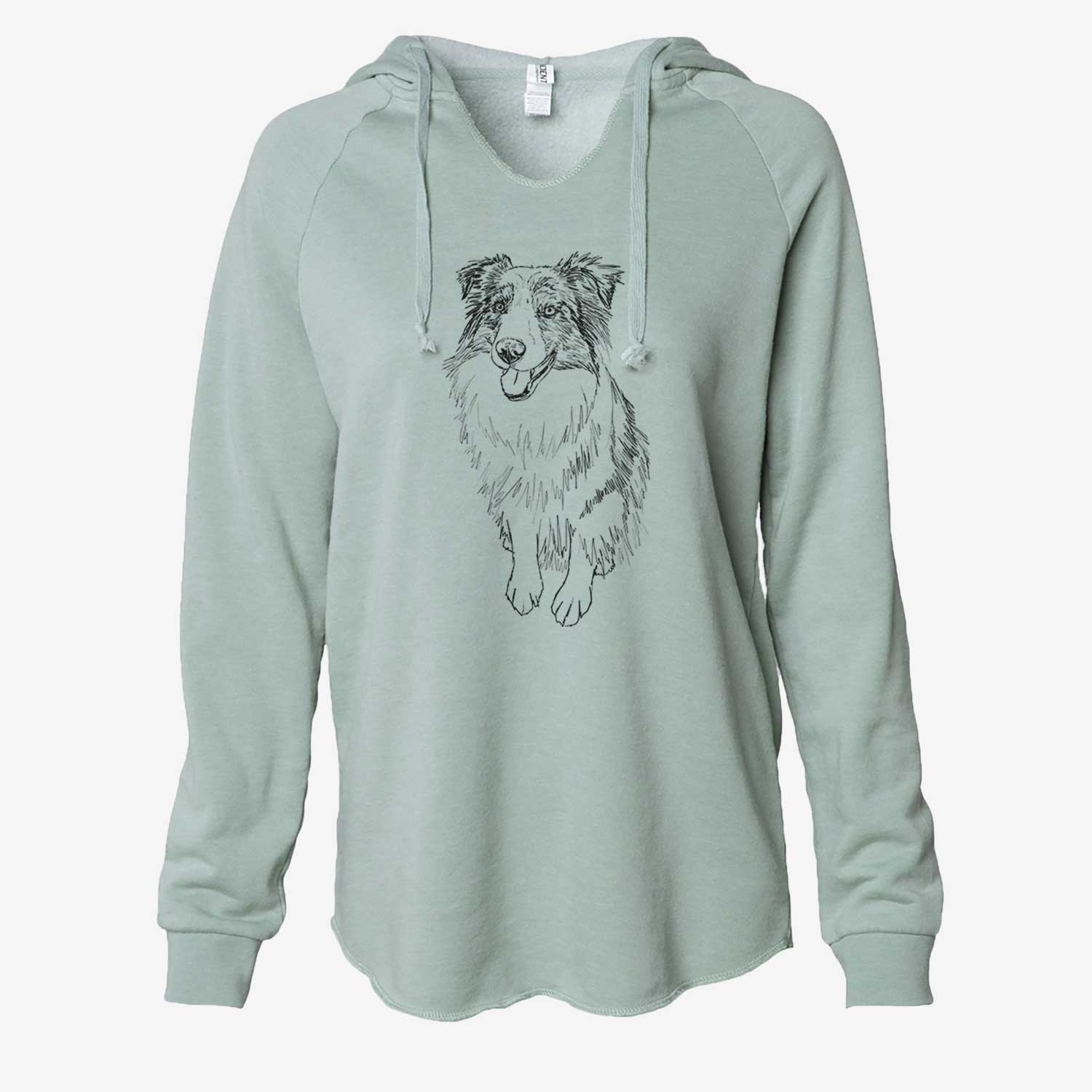 Doodled Daisy the Australian Shepherd - Cali Wave Hooded Sweatshirt