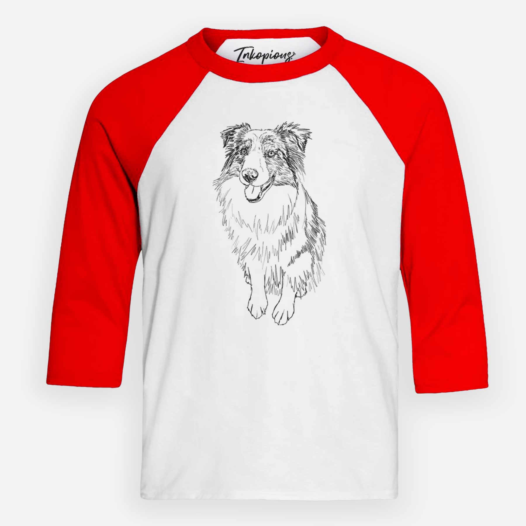 Doodled Daisy the Australian Shepherd - Youth 3/4 Long Sleeve