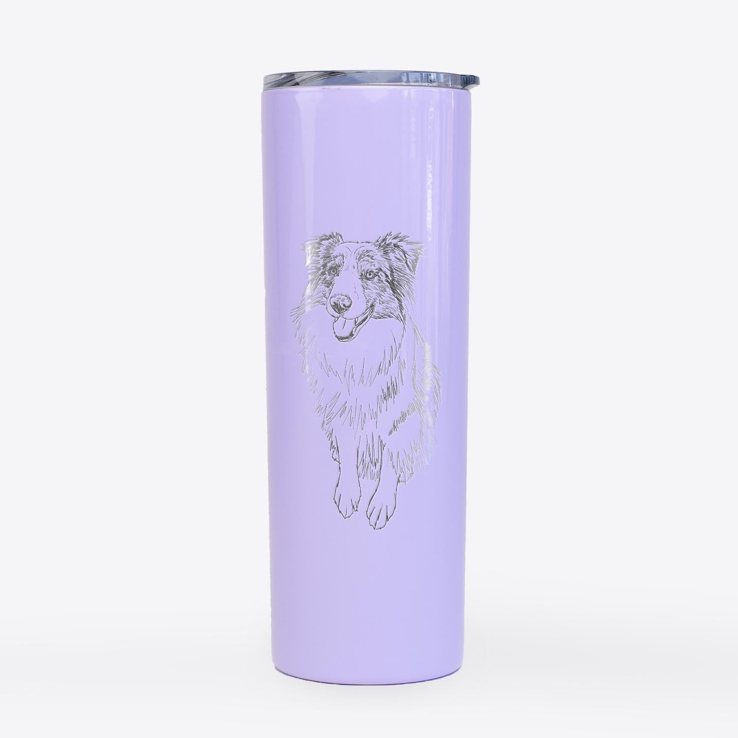 Doodled Daisy the Australian Shepherd - 20oz Skinny Tumbler