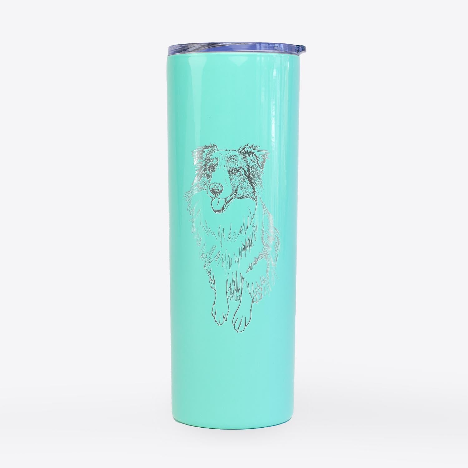 Doodled Daisy the Australian Shepherd - 20oz Skinny Tumbler