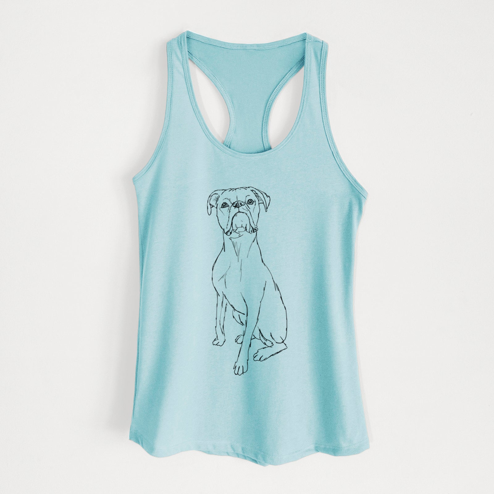 Doodled Daisy the Boxer - Women's Racerback Tanktop