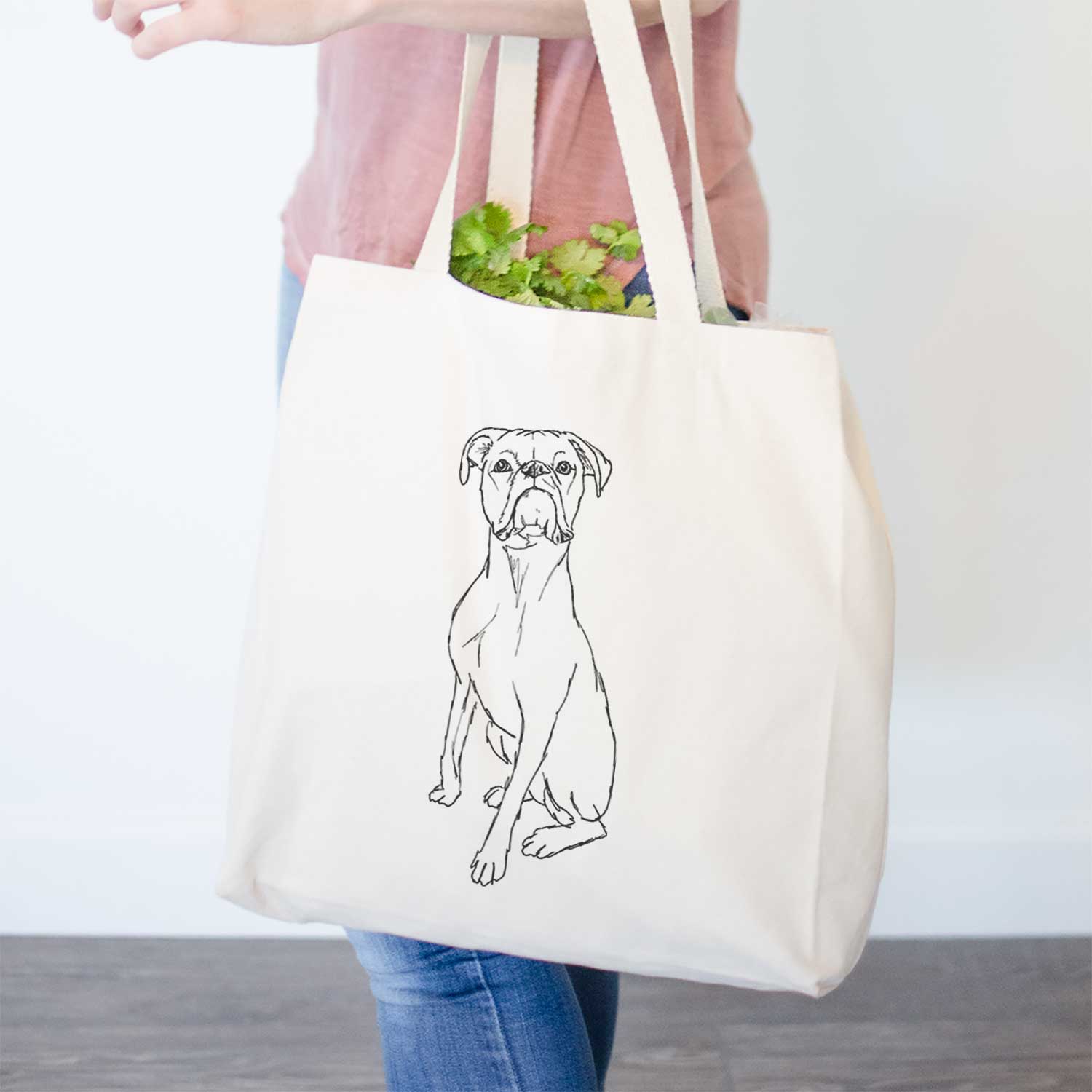 Doodled Daisy the Boxer - Tote Bag