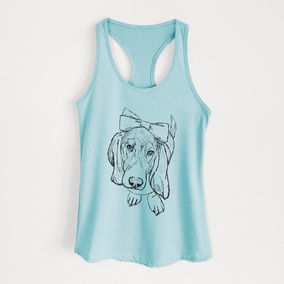 Doodled Daisy the Basset Hound - Women&#39;s Racerback Tanktop