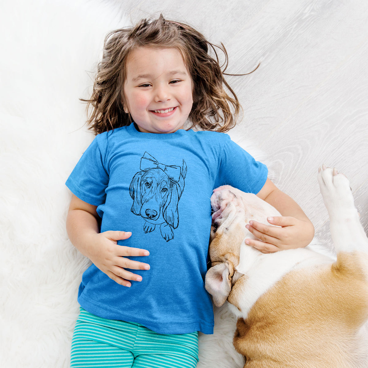 Doodled Daisy the Basset Hound - Kids/Youth/Toddler Shirt