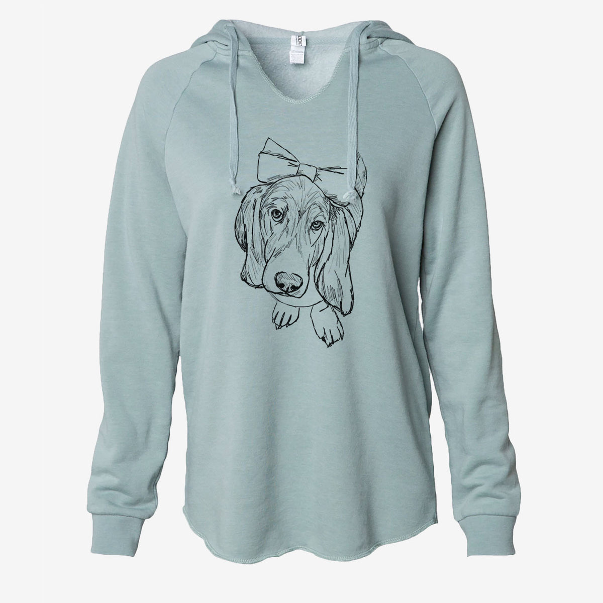 Doodled Daisy the Basset Hound - Cali Wave Hooded Sweatshirt