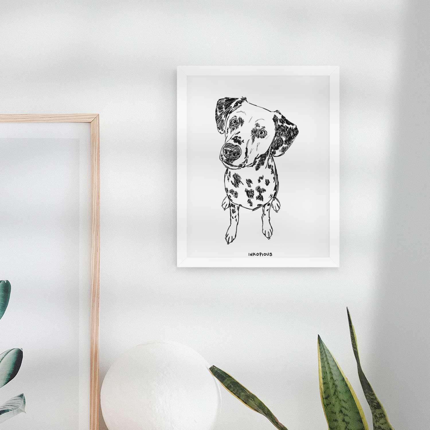 Doodled Daisy Mae the Dalmatian Art Print