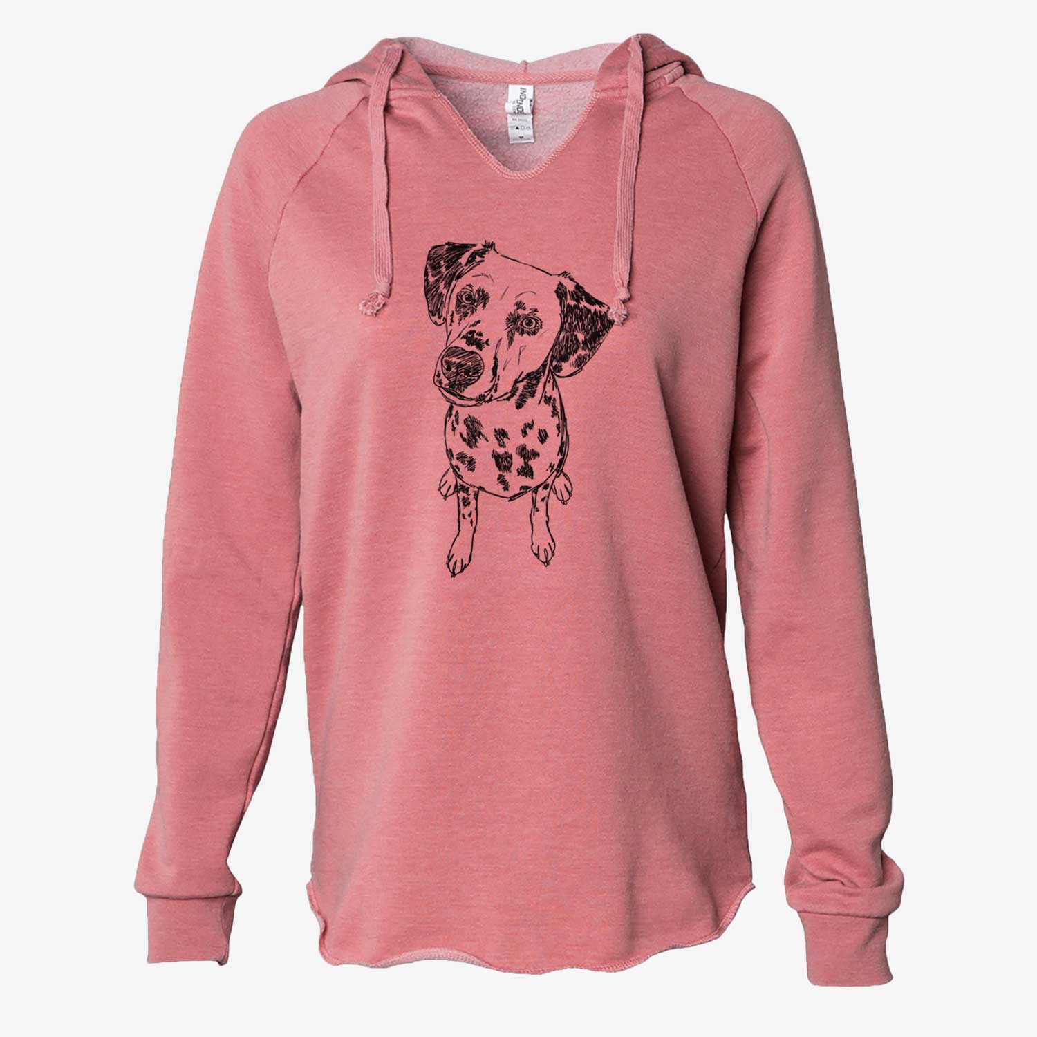 Doodled Daisy Mae the Dalmatian - Cali Wave Hooded Sweatshirt